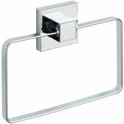 WENKO Anneau Porte-serviettes En Acier Inox Quadro - 18.5 X 14 X 3.5 - Transparent