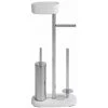 WENKO Combiné WC 4en1, Brosse WC Et Dérouleur Papier Toilette, Rangement Papier Toilette Avec Boîte De Rangement Rivazza Blanc, Acier Inox - Plastique, 17x72,5x32 Cm, Blanc 2 WENKO Combiné WC 4en1, Brosse WC Et Dérouleur Papier Toilette, Rangement Papier Toilette Avec Boîte De Rangement Rivazza Blanc, Acier Inox - Plastique, 17x72,5x32 Cm, Blanc -WENKO Soldes 34091086 1