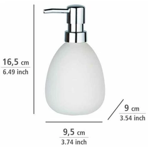 WENKO Set Accessoire Salle De Bain, Gobelet Brosse à Dent, Distributeur Savon Liquide, Brosse WC, Polaris, Blanc Mat 7 WENKO Set Accessoire Salle De Bain, Gobelet Brosse à Dent, Distributeur Savon Liquide, Brosse WC, Polaris, Blanc Mat – Image 5