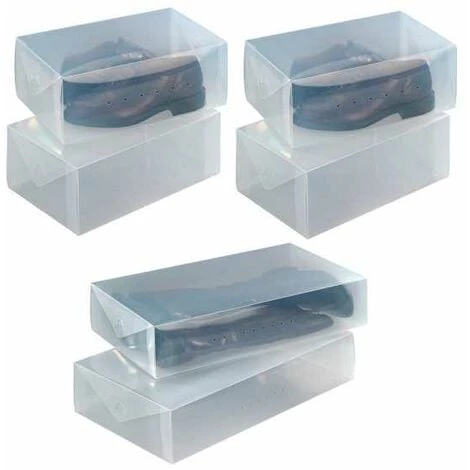 WENKO Boite à Chaussure Transparente, Rangement Chaussure Et Botte, Avec Aeration, Lot De 6 3 WENKO Boite à Chaussure Transparente, Rangement Chaussure Et Botte, Avec Aeration, Lot De 6