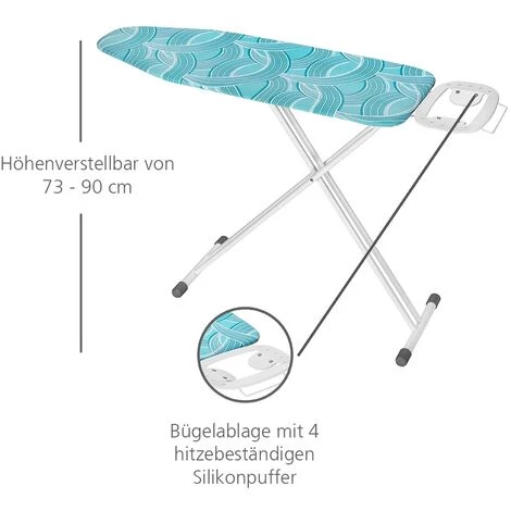 WENKO Table à Repasser "Advanced", Planche à Repasser Avec Housse Table à Repasser Inclus, 120x42 Cm, Hauteur Réglable 4 WENKO Table à Repasser "Advanced", Planche à Repasser Avec Housse Table à Repasser Inclus, 120x42 Cm, Hauteur Réglable – Image 3