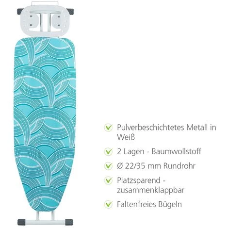 WENKO Table à Repasser "Advanced", Planche à Repasser Avec Housse Table à Repasser Inclus, 120x42 Cm, Hauteur Réglable 6 WENKO Table à Repasser "Advanced", Planche à Repasser Avec Housse Table à Repasser Inclus, 120x42 Cm, Hauteur Réglable – Image 5