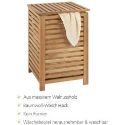 WENKO Panier à Linge Bois, Coffre à Linge Bois, Norway, Capacité 56L, Lot De 2 éponges Offertes 6 WENKO Panier à Linge Bois, Coffre à Linge Bois, Norway, Capacité 56L, Lot De 2 éponges Offertes -WENKO Soldes 34260314 2