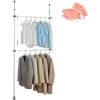 WENKO Portant Vêtement Téléscopique Pour Dressing Sur Mesure, Solution Sans Perçage, Herkules, Acier Blanc, Lot De 2 éponges Offertes -WENKO Soldes 34260317 1