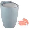 WENKO Tabouret Panier à Linge Salle De Bain, Candy Gris, Ø 36x50,5 cm, Lot De 2 éponges Offertes 2 WENKO Tabouret Panier à Linge Salle De Bain, Candy Gris, Ø 36x50,5 cm, Lot De 2 éponges Offertes -WENKO Soldes 34260321 1