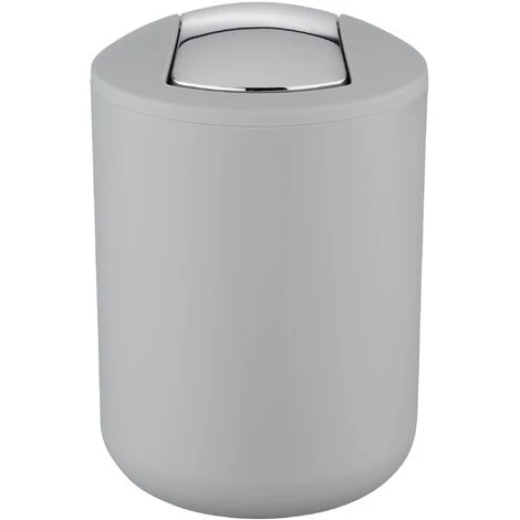 WENKO Poubelle Salle De Bain Brasil S, Poubelle Grise, Mini Poubelle Salle De Bain 2L, Lot De 2 éponges Offertes 4 WENKO Poubelle Salle De Bain Brasil S, Poubelle Grise, Mini Poubelle Salle De Bain 2L, Lot De 2 éponges Offertes – Image 2
