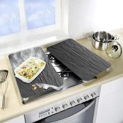 WENKO Protection Plaque De Cuisson XL, Couvre Plaque Induction, électrique En Verre "Ardoise", 3en1, Lot De 2 éponges Offertes 11 WENKO Protection Plaque De Cuisson XL, Couvre Plaque Induction, électrique En Verre "Ardoise", 3en1, Lot De 2 éponges Offertes -WENKO Soldes 34260330 5