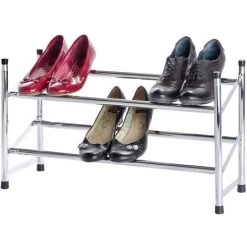 WENKO Rangement Chaussures Télescopique, étagère à Chaussures Extensible, 2 Niveaux De Rangement, 62-115cm, Lot De 2 éponges Offertes 11 WENKO Rangement Chaussures Télescopique, étagère à Chaussures Extensible, 2 Niveaux De Rangement, 62-115cm, Lot De 2 éponges Offertes -WENKO Soldes 34260341 5