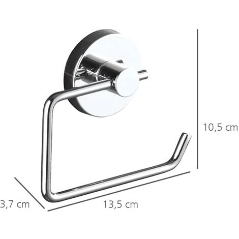 WENKO Porte Papier Toilette Mural Sans Perçage, Porte Papier Toilette Ventouse, Milazzo, Métal Chromé, Lot De 2 éponges Offertes 7 WENKO Porte Papier Toilette Mural Sans Perçage, Porte Papier Toilette Ventouse, Milazzo, Métal Chromé, Lot De 2 éponges Offertes – Image 5