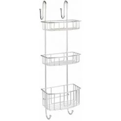 WENKO Etagère De Douche à Suspendre à La Paroi De Douche Olesi, 3 Paniers De Douche En Acier Inox, 22,5x70x22 Cm, Mat -WENKO Soldes 34510054 5