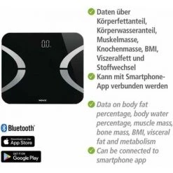 WENKO Balance Pèse Personne, , Pèse Personne électronique Avec écran LED, Jusqu'à 150 Kg, Verre, 30x2,1x30 Cm, Noir -WENKO Soldes 34510057 3