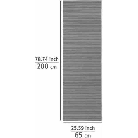 WENKO Tapis De Bain En Mousse, Tapis Salle De Bain Antidérapant, Plastique, 65x200 Cm, Gris 6 WENKO Tapis De Bain En Mousse, Tapis Salle De Bain Antidérapant, Plastique, 65x200 Cm, Gris – Image 4