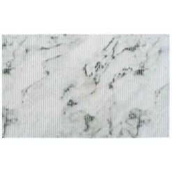 WENKO Tapis De Bain En Mousse Marmor, Tapis Salle De Bain Antidérapant Effet Marbre, Plastique, 50x80 Cm, Gris