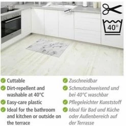WENKO Tapis De Bain En Mousse Marmor, Tapis Salle De Bain Antidérapant Effet Marbre, Plastique, 50x80 Cm, Gris 9 WENKO Tapis De Bain En Mousse Marmor, Tapis Salle De Bain Antidérapant Effet Marbre, Plastique, 50x80 Cm, Gris -WENKO Soldes 34510071 3