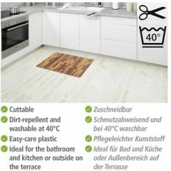 WENKO Tapis De Bain En Mousse Lambris, Tapis Salle De Bain Antidérapant, Plastique Effet Parquet, 50x80 Cm, Marron 9 WENKO Tapis De Bain En Mousse Lambris, Tapis Salle De Bain Antidérapant, Plastique Effet Parquet, 50x80 Cm, Marron -WENKO Soldes 34510074 3