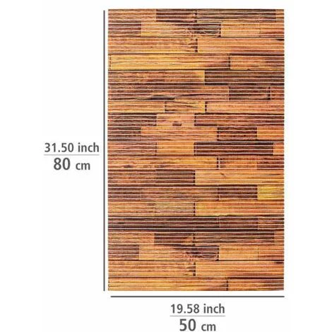 WENKO Tapis De Bain En Mousse Lambris, Tapis Salle De Bain Antidérapant, Plastique Effet Parquet, 50x80 Cm, Marron 6 WENKO Tapis De Bain En Mousse Lambris, Tapis Salle De Bain Antidérapant, Plastique Effet Parquet, 50x80 Cm, Marron – Image 4