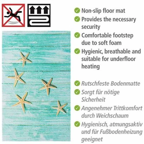 WENKO Tapis De Bain En Mousse Mediaster, Tapis Salle De Bain Antidérapant, Plastique, 50x80 Cm, Multicolore 4 WENKO Tapis De Bain En Mousse Mediaster, Tapis Salle De Bain Antidérapant, Plastique, 50x80 Cm, Multicolore – Image 2