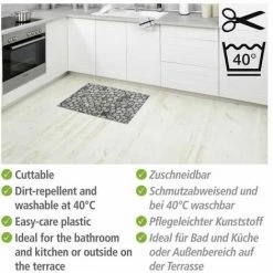 WENKO Tapis De Bain En Mousse Sassi, Tapis Salle De Bain Antidérapant, Plastique Effet Pierre, 50x80 Cm, Gris 9 WENKO Tapis De Bain En Mousse Sassi, Tapis Salle De Bain Antidérapant, Plastique Effet Pierre, 50x80 Cm, Gris -WENKO Soldes 34510077 3