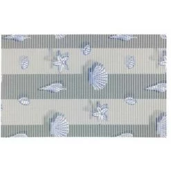 WENKO Tapis De Bain En Mousse Mare Coquillage, Tapis Salle De Bain Antidérapant, Plastique, 50x80 Cm, Multicolore