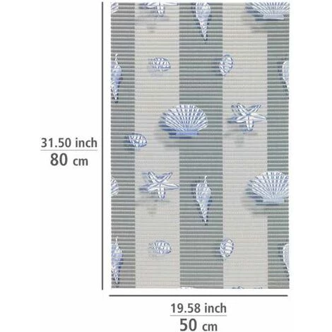 WENKO Tapis De Bain En Mousse Mare Coquillage, Tapis Salle De Bain Antidérapant, Plastique, 50x80 Cm, Multicolore 6 WENKO Tapis De Bain En Mousse Mare Coquillage, Tapis Salle De Bain Antidérapant, Plastique, 50x80 Cm, Multicolore – Image 4