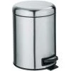 WENKO Poubelle à Pédale Leman, Petite Poubelle Salle De Bain, Capacité 5L, Acier, 21x24x28 Cm, Mat 2 WENKO Poubelle à Pédale Leman, Petite Poubelle Salle De Bain, Capacité 5L, Acier, 21x24x28 Cm, Mat -WENKO Soldes 34510093 1