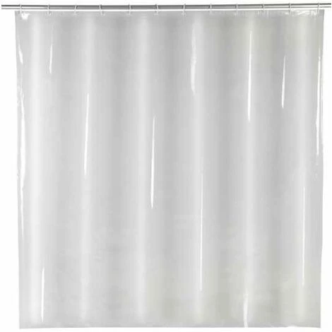 WENKO Rideau De Douche Salda, Rideau De Douche 180x200 Cm, Imperméable à L'eau, 12 Anneaux Rideau De Douche En Plastique Blanc Inclus, PEVA Matériau Recyclé Et Recyclable, 180x200 Cm, Transparent 3 WENKO Rideau De Douche Salda, Rideau De Douche 180x200 Cm, Imperméable à L'eau, 12 Anneaux Rideau De Douche En Plastique Blanc Inclus, PEVA Matériau Recyclé Et Recyclable, 180x200 Cm, Transparent