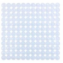 WENKO Tapis De Douche Belem Antidérapant, Fond De Douche Avec Ventouses, PVC, 54x54 Cm, Blanc