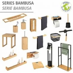 WENKO Porte Serviette Salle De Bain Mural Bambusa, Porte Serviette Salle De Bain Bois Bambou, 40x9x5 Cm, Marron 11 WENKO Porte Serviette Salle De Bain Mural Bambusa, Porte Serviette Salle De Bain Bois Bambou, 40x9x5 Cm, Marron -WENKO Soldes 34510110 5