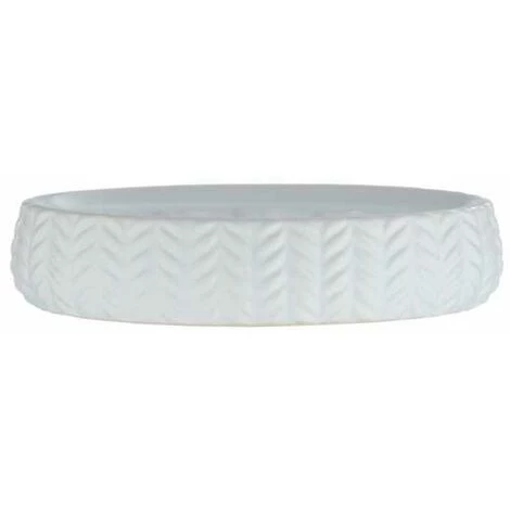 WENKO Porte Savon Céramique, Porte Savon Blanc Barinas, Céramique Avec Relief, 12,3x2,7x8,7 Cm, Blanc 5 WENKO Porte Savon Céramique, Porte Savon Blanc Barinas, Céramique Avec Relief, 12,3x2,7x8,7 Cm, Blanc – Image 3