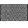 WENKO Tapis De Bain Turpan, Tapis Salle De Bain Antidérapant, Tapis Paillasson Durable De Style Boho Fabriqué à Partir De Bouteille Plastique PET Recyclée, 100% Polyester, 50x80 Cm, Noir-blanc