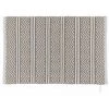 WENKO Tapis De Bain Shaki, Tapis Salle De Bain Antidérapant, Tapis Paillasson Durable De Style Boho Fabriqué à Partir De Bouteille Plastique PET Recyclée, 100% Polyester, 50x80 Cm, Beige-blanc