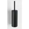 WENKO Brosse WC Murale Orea, Brosse WC Suspendue, Brosse WC Noire, Design Fermé, Fixation Murale Inclus, Acier Inox - Plastique, Ø 9x40,5 Cm, Noir -WENKO Soldes 34510141 1