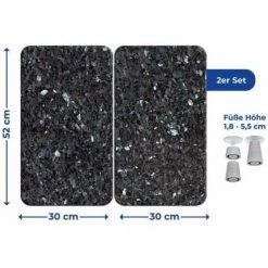 WENKO Protection Plaque De Cuisson, Couvre Plaque De Cuisson En Verre "Marbre Bleu", Lot De 2, 30 X 52 Cm 10 WENKO Protection Plaque De Cuisson, Couvre Plaque De Cuisson En Verre "Marbre Bleu", Lot De 2, 30 X 52 Cm -WENKO Soldes 34510143 4