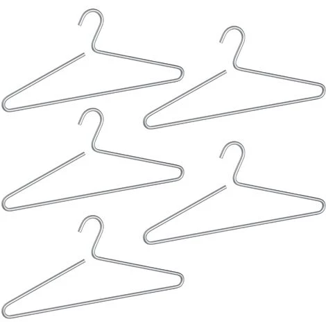 WENKO Lot De 5 Cintres Aluminium, Lux 3 WENKO Lot De 5 Cintres Aluminium, Lux