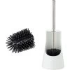 WENKO Brosse WC Silicone Avec Tête De Rechange, Plastique Blanc, Silicone Noir 2 WENKO Brosse WC Silicone Avec Tête De Rechange, Plastique Blanc, Silicone Noir -WENKO Soldes 34510163 1
