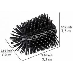 WENKO Brosse WC Silicone Avec Tête De Rechange, Plastique Blanc, Silicone Noir -WENKO Soldes 34510163 4