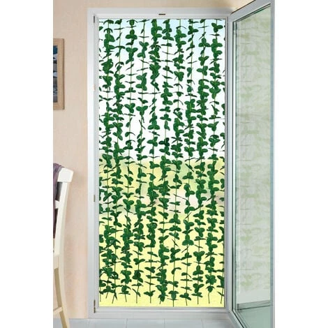WENKO Rideau De Porte Décoratif Liane, Rideau De Protection Contre Les Insectes Pour Le Balcon, La Terrasse & L'appartement, Avec Fixations Autoadhésives, Polyester Lavable, Fabriqué à La Main, 90x190 Cm, Vert 3 WENKO Rideau De Porte Décoratif Liane, Rideau De Protection Contre Les Insectes Pour Le Balcon, La Terrasse & L'appartement, Avec Fixations Autoadhésives, Polyester Lavable, Fabriqué à La Main, 90x190 Cm, Vert