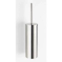 WENKO Brosse WC Murale Orea, Brosse WC Suspendue, Brosse WC Noire, Design Fermé, Fixation Murale Inclus, Acier Inox - Plastique, Ø 9x40,5 Cm, Mat