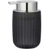 WENKO Distributeur De Savon Liquide Agropoli, Distributeur Savon Rechargeable, Capacité 250 Ml, Plastique Surface Givrée, 7,5x12,5x9 Cm, Gris -WENKO Soldes 35014619 1