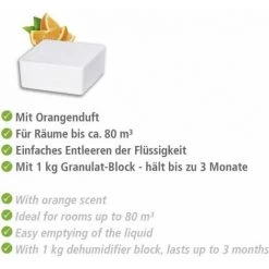 WENKO Recharge Déshumidificateur D'air Cube - Recharge Pour Absorbeur D'humidité 1000 G, Senteur Orange, Chlorure De Calcium, 12x5x12 Cm, Blanc 9 WENKO Recharge Déshumidificateur D'air Cube - Recharge Pour Absorbeur D'humidité 1000 G, Senteur Orange, Chlorure De Calcium, 12x5x12 Cm, Blanc -WENKO Soldes 35014627 3