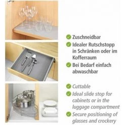 WENKO Tapis Anti-dérapant Design Gris -WENKO Soldes 35014636 3