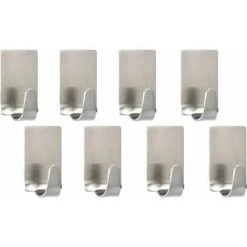 WENKO Crochet Adhésif Rectangulaire En Acier Inoxydable Mat