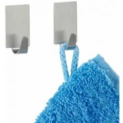 WENKO Crochet Adhésif Rectangulaire En Acier Inoxydable Mat -WENKO Soldes 35014640 4