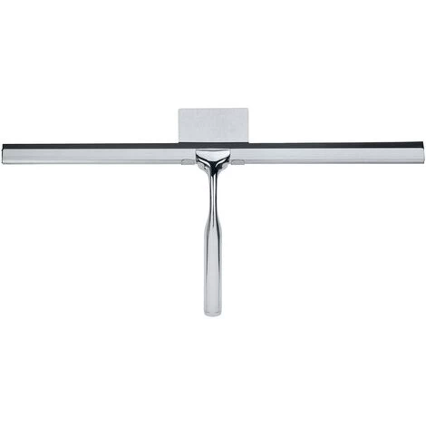 WENKO Raclette De Salle De Bain Terni Jumbo, Raclette De Douche De Qualité Supérieure Avec Fixation Murale à Coller, Nettoyage Sans Trace, Double Lame En Caoutchouc - Métal, 40x16,5 Cm, Brillant 3 WENKO Raclette De Salle De Bain Terni Jumbo, Raclette De Douche De Qualité Supérieure Avec Fixation Murale à Coller, Nettoyage Sans Trace, Double Lame En Caoutchouc - Métal, 40x16,5 Cm, Brillant