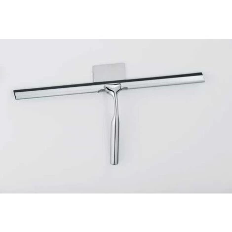 WENKO Raclette De Salle De Bain Terni Jumbo, Raclette De Douche De Qualité Supérieure Avec Fixation Murale à Coller, Nettoyage Sans Trace, Double Lame En Caoutchouc - Métal, 40x16,5 Cm, Brillant 5 WENKO Raclette De Salle De Bain Terni Jumbo, Raclette De Douche De Qualité Supérieure Avec Fixation Murale à Coller, Nettoyage Sans Trace, Double Lame En Caoutchouc - Métal, 40x16,5 Cm, Brillant – Image 3