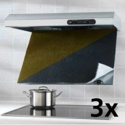 WENKO Filtre à Charbon Pour Hotte, Filtre Charbon Actif Anti Odeur, Pour Les Hottes De Taille Standard Jusqu'à 60 Cm, Lot De 3, Polyester, 57x47 Cm, Noir