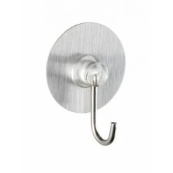 WENKO Lot De 4 Petits Crochets 1 Tête Chromé Static-loc