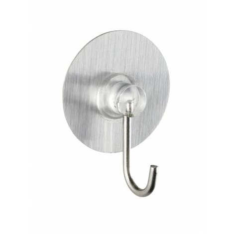 WENKO Lot De 4 Petits Crochets 1 Tête Chromé Static-loc 3 WENKO Lot De 4 Petits Crochets 1 Tête Chromé Static-loc