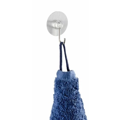 WENKO Lot De 4 Petits Crochets 1 Tête Chromé Static-loc 4 WENKO Lot De 4 Petits Crochets 1 Tête Chromé Static-loc – Image 2