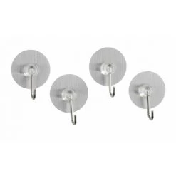 WENKO Lot De 4 Petits Crochets 1 Tête Chromé Static-loc 9 WENKO Lot De 4 Petits Crochets 1 Tête Chromé Static-loc -WENKO Soldes 35369064 4